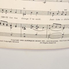 Vintage 1952 I&rsquo;m Sorry Sheet Music by Danny Egan and Billy White
