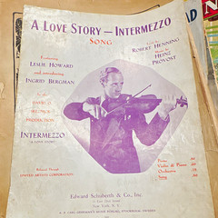 A Love Story Intermezzo Song Sheet Music Voice Piano Violin