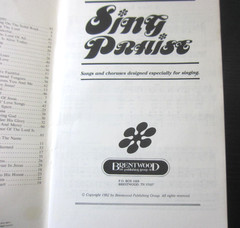 Sing Praise Vintage 1982 Songs and Choruses Music Vocal Piano Guitar