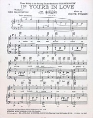 If You&rsquo;re In Love Sheet Music The Four Poster British UK 1952 Film Rex Harrison