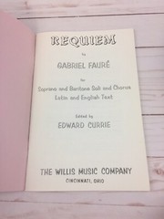 Vintage REQUIEM Gabriel Faure Choir Chorus Vocal music book Latin & English Text