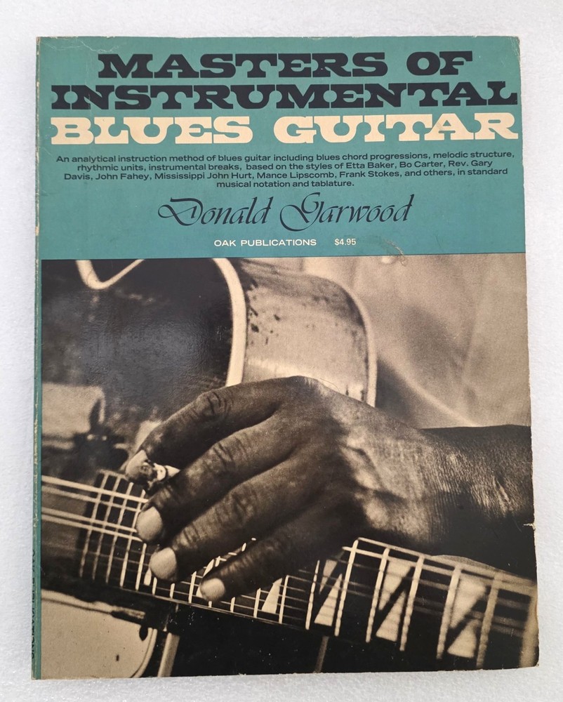 Masters Of The Instrumental Blues Guitar By Donald Garwood Music Book
