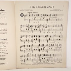 Vintage 1941 The Missouri Waltz Sheet Music Arranged For Piano by F. K. Logan
