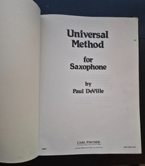 Universal Method for Saxophone Paul DeVille Carl Fischer Music Instruction Book