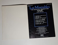 Vintage Song Book LES MISERABLES Piano Vocal 80 Pages 14 Songs VG Condition