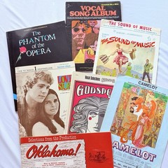 Lot of 7 Movie Broadway Musical Vocal Music Books Camelot Godspell Oklahoma