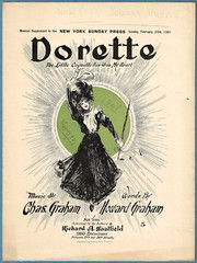 SCARCE 1901 SHEET MUSIC: « DORETTE » ~ MUSICAL SUPPLEMENT TO NEW YORK SUNDAY PRESS