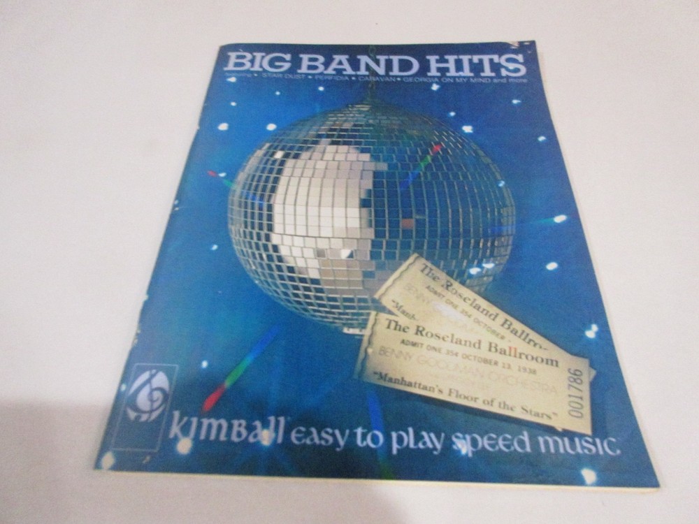 Vtg. 1978 Big Band Hits Organ Songbook Kimabll Easy to Play