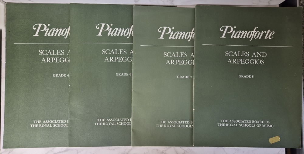 Pianoforte Scales And Arpeggios x 4 Books, Grade 4,6,7 and 8 VINTAGE Music…