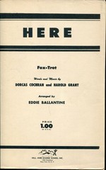 HERE – FOX TROT – COCHRAN & GRANT – ORCHESTRATION ARRANGED BY EDDIE BALLANTINE