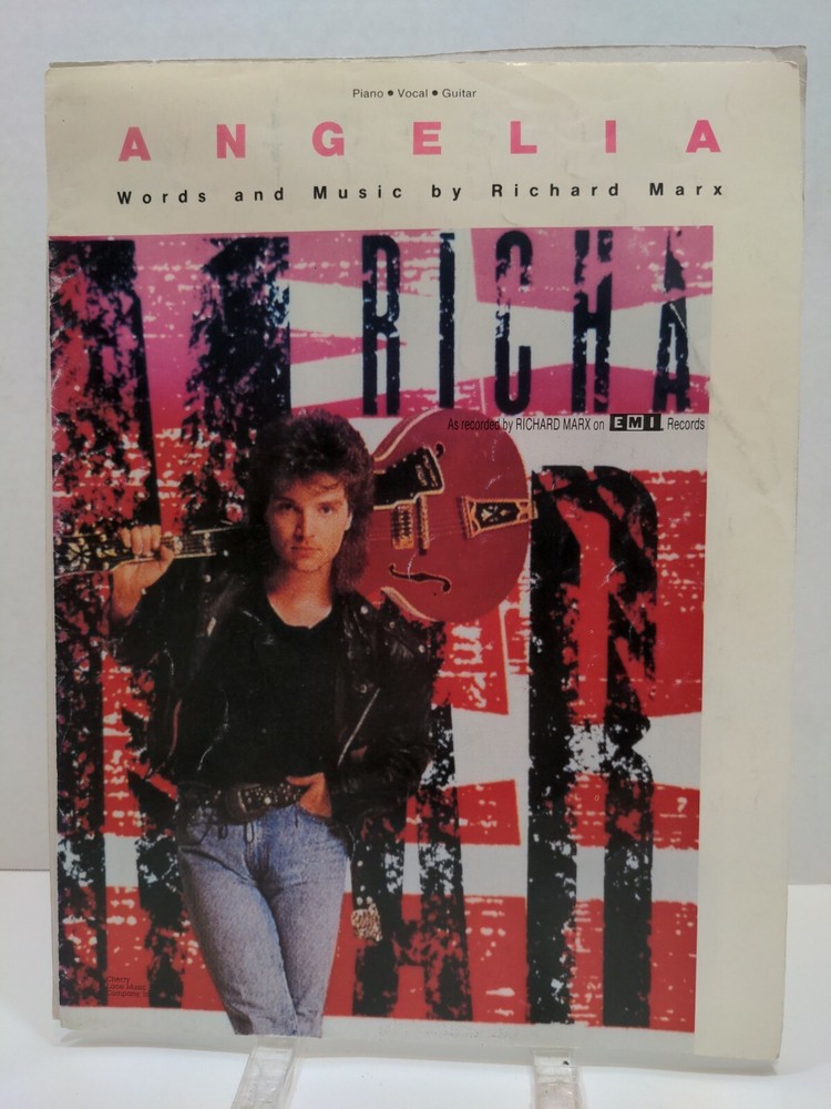Angelia Sheet Music Richard Marx Piano Voice Guitar 80s Pop Rock F1AJ