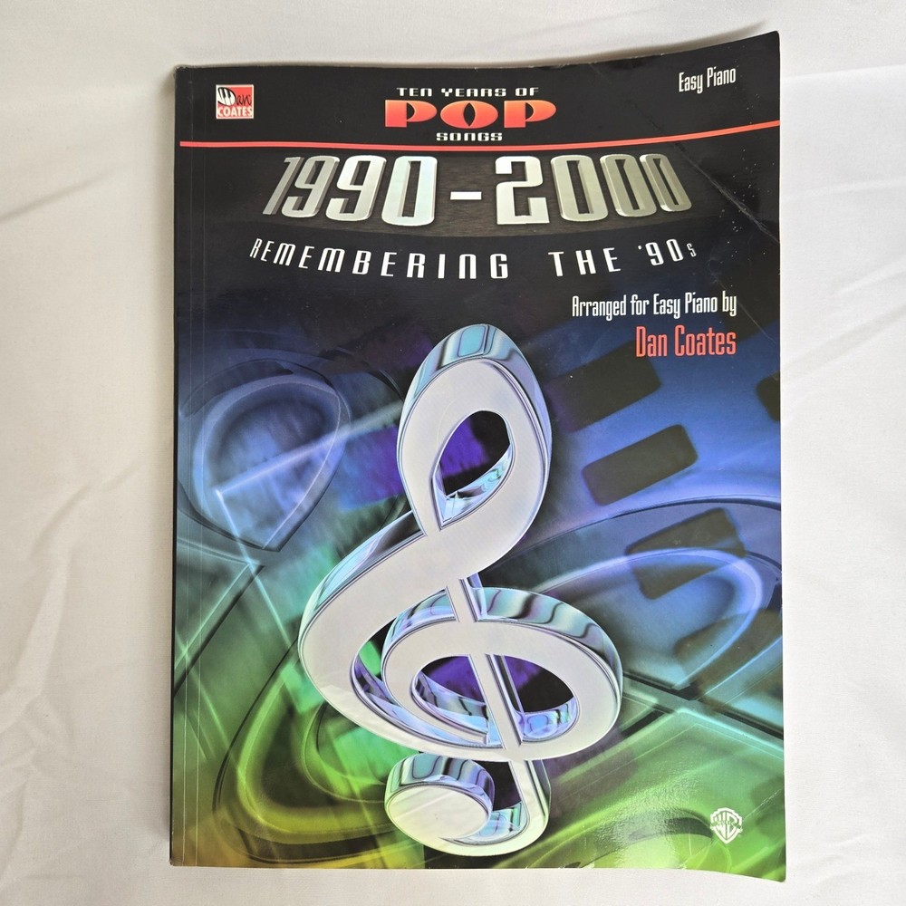 Ten Years of Pop Songs 1990-2000 Songbook Arranged Easy Piano Dan Coates Vintage