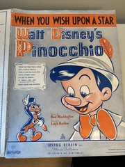 Vintage Sheet Music Disney&rsquo;s Pinocchio When You Wish Upon A Star 1939 Berlin