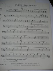 Fledgling Flight Trombone and or Baritone Trio with Piano Sheet Music Stoutamire