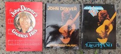 3 John Denver Songbooks 1 For Organ 2 For Piano Guitar Vocal / Greatest Hits Mor