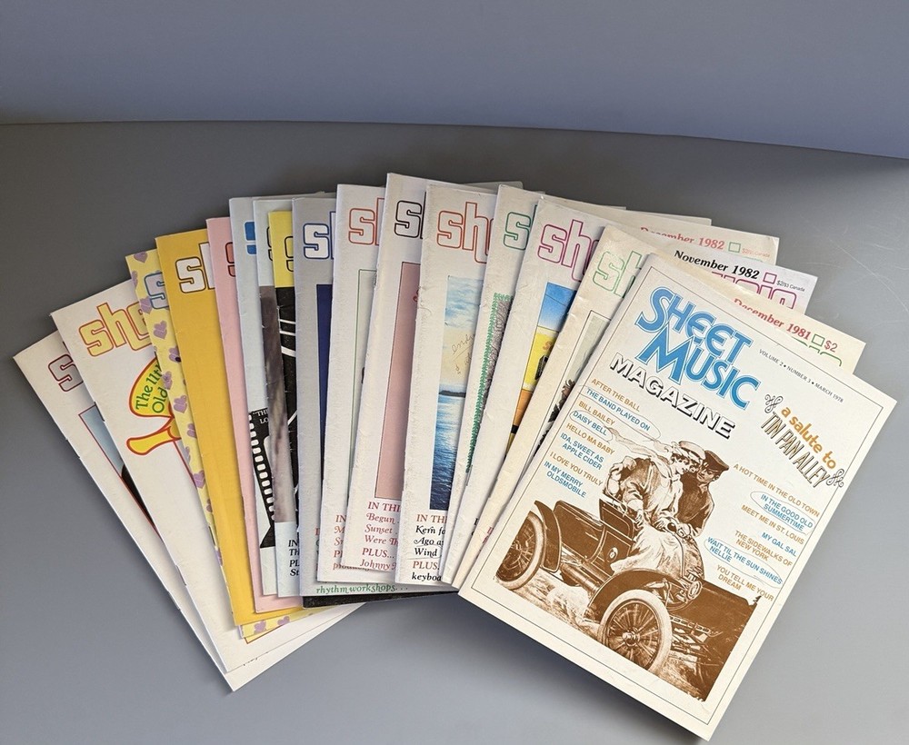 Lot 16 Issues Sheet Music Magazines Vintage 1978-1985 Superman Piano Guitar