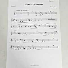 January the 7th Sheet Music Horn Piano Bryan Rowe French Horn Score Spiorad Song