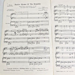 Battle Hymn Of The Republic Shawnee Press SATB Choir Sheet Music 1943 Lyrics