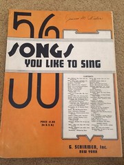 56 Songs You Like to Sing Sheet Music 200 Pages Song Book Vintage 1937