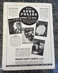 Lot of Vintage Sheet Music 1940s Two Books & Three Movie Sheets