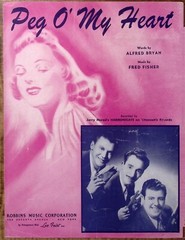 1947 PEG O&rsquo; MY HEART JERRY MURAD&rsquo;S HARMONICATS ROBBINS MUSIC SHEET MUSIC Z3079