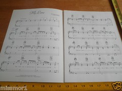 Lionel Richie My Love photo Sheet Music 1982