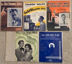 Lot of 59: Vintage sheet music from 1930-1952, Bing Crosby, Disney, Show tunes