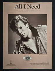 Jack Wagner All I Need Sheet Music Piano 1984 Yellowbrick Road Music USA SELLER