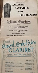 Vintage B Flat Clarinet Solo Sheet Music Collection, 10 pieces