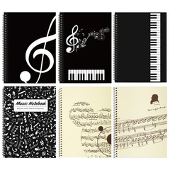 Blank Sheet Music Notebook – 100 Pages Manuscript Staff Paper, 26x19cm, Black