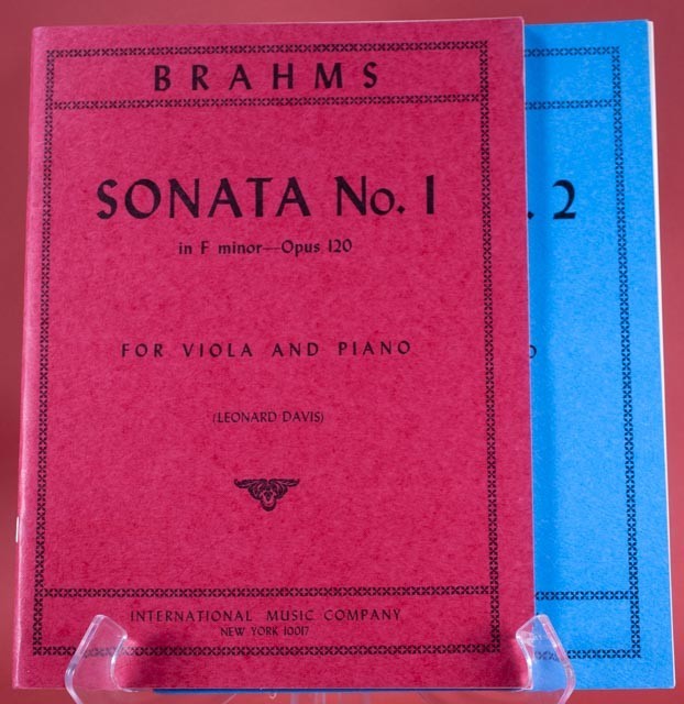 Braham&rsquo;s Sonata F Minor Opus 120 E Flat Major Viola Piano Lot of 2 PB Books IMC