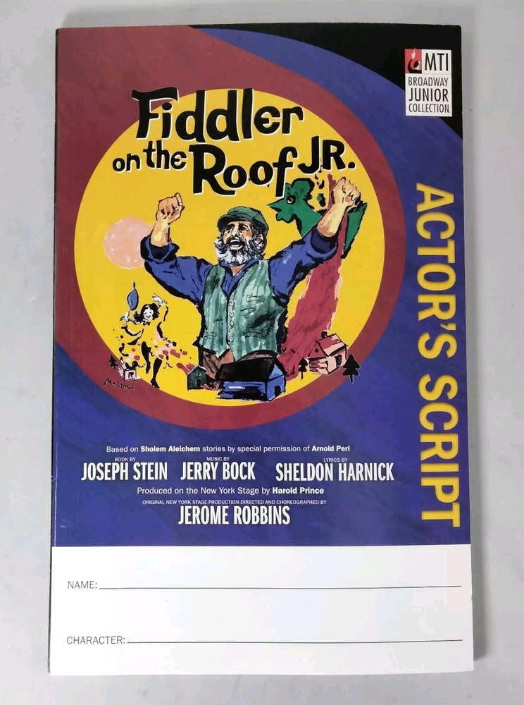 Fiddler On The Roof Jr Actor&rsquo;s Script The Broadway Junior Musical MTI