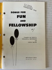 Reynolds-McGee Songs for Fun and Fellowship #1 Songbook 1959 Broadman Press PB