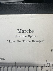 Prokofieff Marche from Opera Love for Three Oranges Piano Voice Sheet Music 1943
