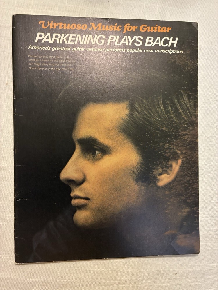 SIGNED Christopher Parkening Plays Bach Vintage Classical Guitar Sheet Music Bk
