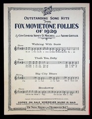 1929 Fox Movietone Follies w/ Lola Lane Sharon Lynn Movie Tie-in Sheet Music