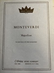 Monteverdi Magnificat Arista Edition Religious Choral Vocal Organ Music Book