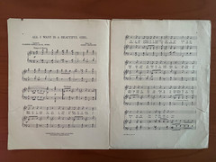 All I Want Is A Beautiful Girl sheet music, 1913