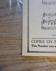 1927 Irving Berlin Together We Two Sheet Music Vintage Art Deco Cover VG