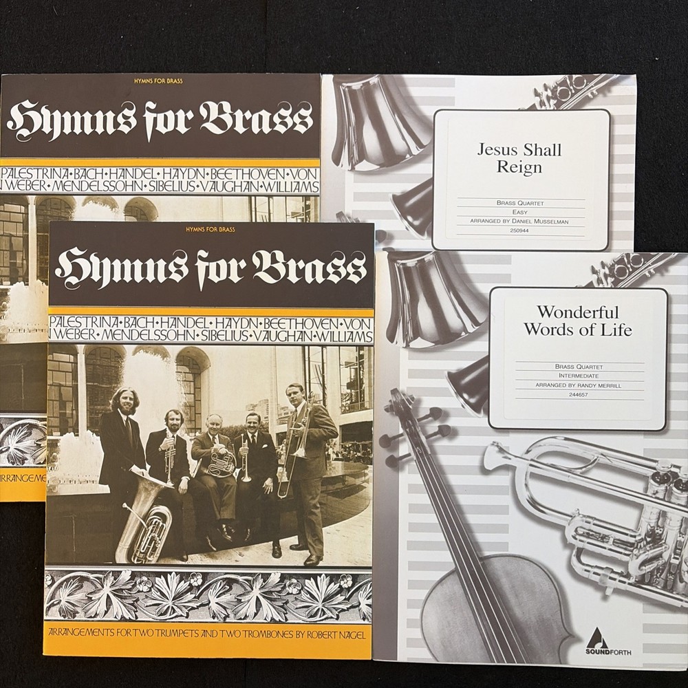 Sacred Brass Quartet Sheet Music Lot 4 Complete Sets Church Ensemble Music