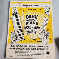 Vintage Accordian Sheet Music Books Swing Waltz 1950 OAHU X Series Lessons