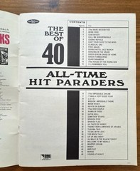 Bb Trumpet Clarinet Best 40 All-Time Hit Paraders Sheet Music Hansen M209 1968