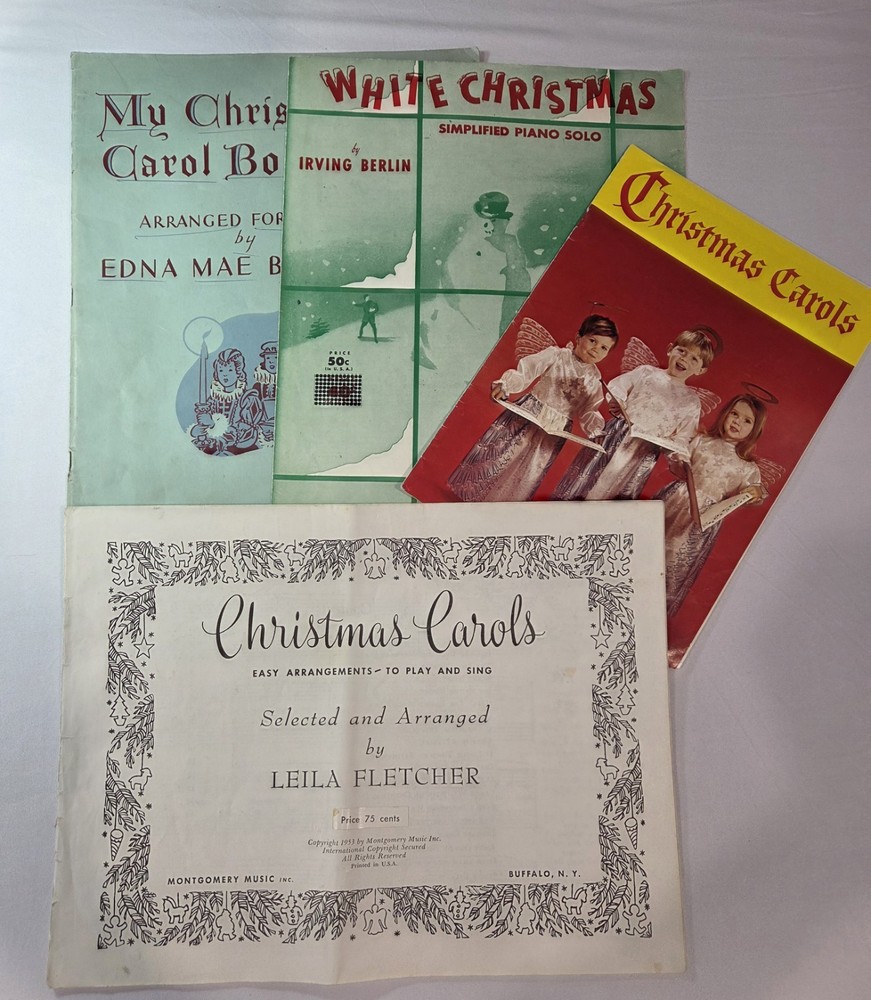 4 Christmas Piano books and sheet music White Christmas By Irving Berlin 1942