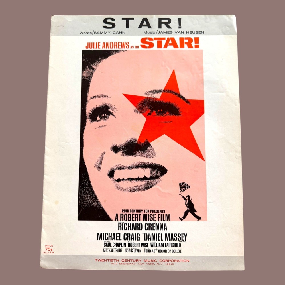 Star Sheet Music Julie Andrews Sammy Cahn James Van Heusen 20th Century Fox Film