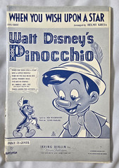 Pinocchio When You Wish Upon A Star 1940 Vintage Sheet Music Orchestra Parts