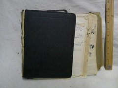 1939 1942 Binder w/ handwritten sheet music Notes in pencil by musician PIANO ?