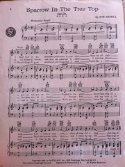 1951 « Sparrow In The Tree Top » sheet music by Guy Mitchell