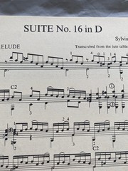 Vtg Suite No. 16 in D Sylvius L Weiss Classical Guitar Sheet Music Rare Song