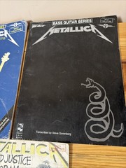 Metallica Bass Guitar S, Master of Puppets, And Justice For All Guitar Tab Books