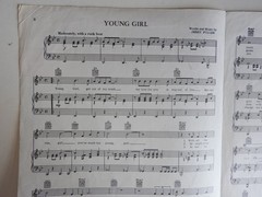 Union Gap – Young Girl sheet music piano guitar vocals orig 1968 Gary Puckett